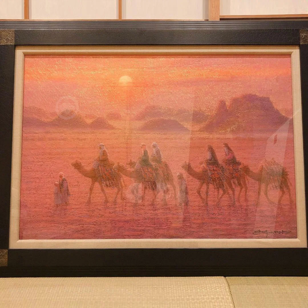 Yoake Matsuo, "Crimson Sinai" Oil on Canvas