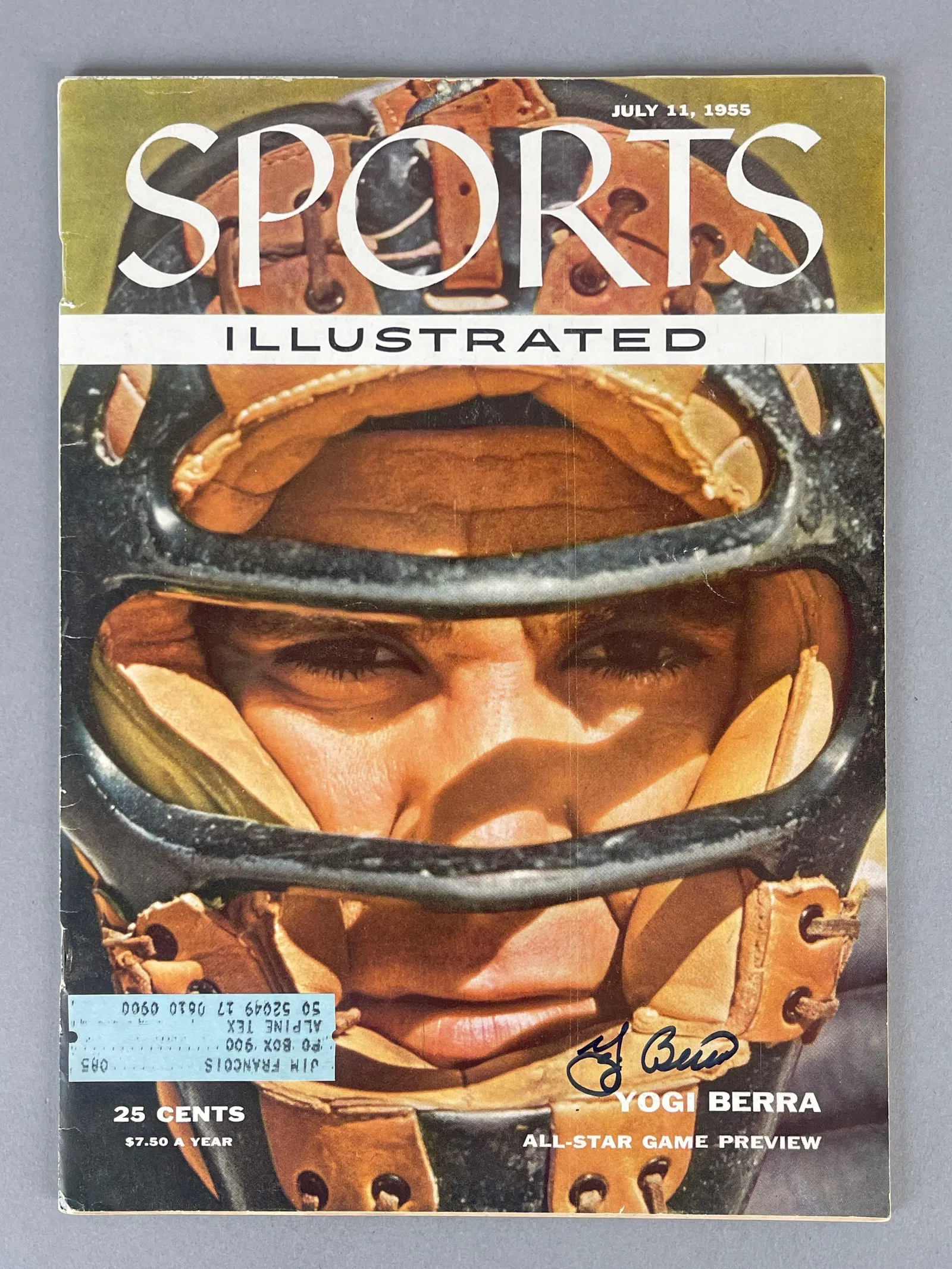 Yogi Berra Signed 1955 Sports Illustrated with JSA COA