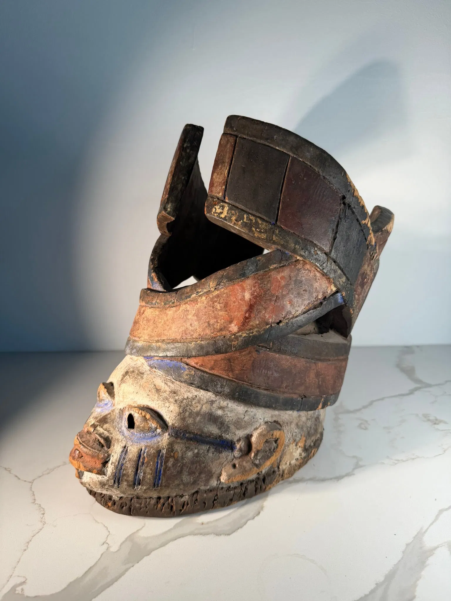Yoruba Gelede Helmet Mask Headdress, Benin/Nigeria, 19th Century