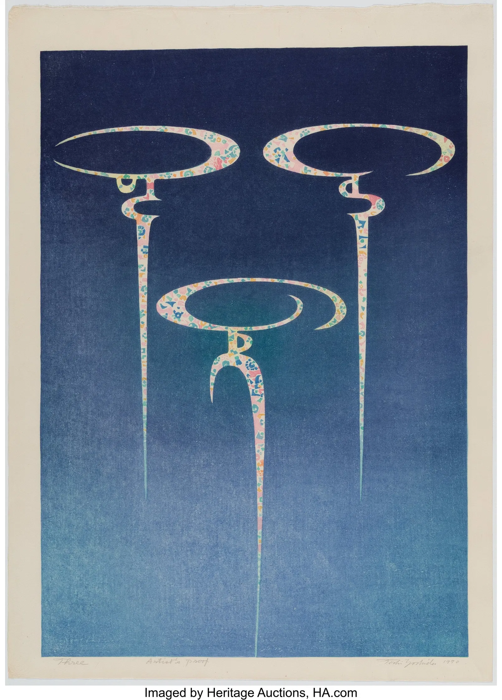 Yoshida Toshi (Japanese, 1911-1995) Three, 1970