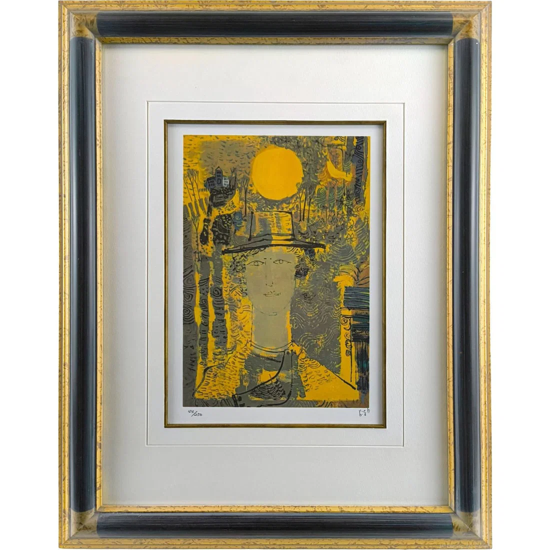 Yoshitaka Hayakawa "Boy Chasing Birds" Serigraph Painting