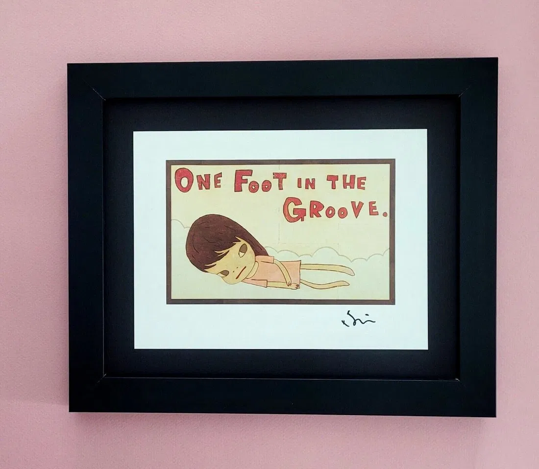 YOSHITOMO NARA | BEAUTIFUL PRINT FROM JAPAN | SIGNED MOUNTED AND FRAMED $