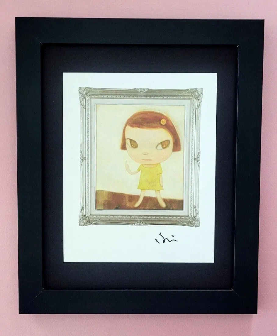 YOSHITOMO NARA | BEAUTIFUL PRINT FROM JAPAN | SIGNED MOUNTED AND FRAMED