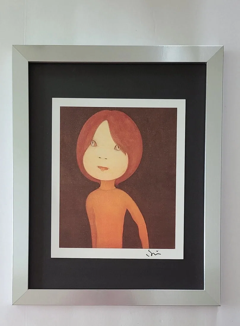 Yoshitomo Nara Signed Contemporary Print from Tokyo Framed Japan Pop Art