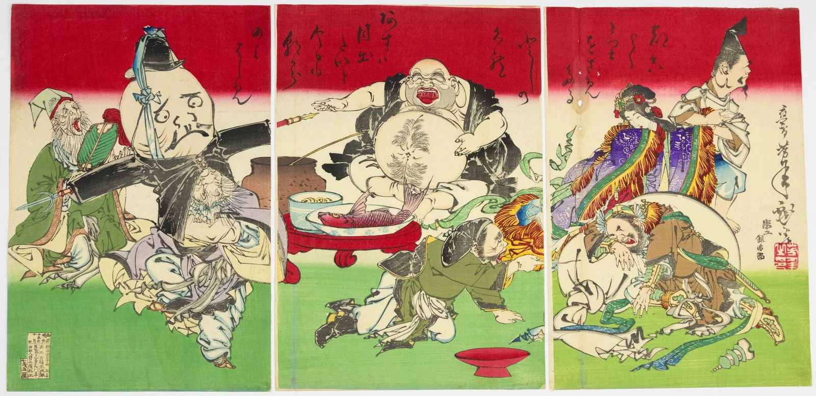 Yoshitoshi Tsukioka, Seven Lucky Gods (Shichifukujin), Meiji Era