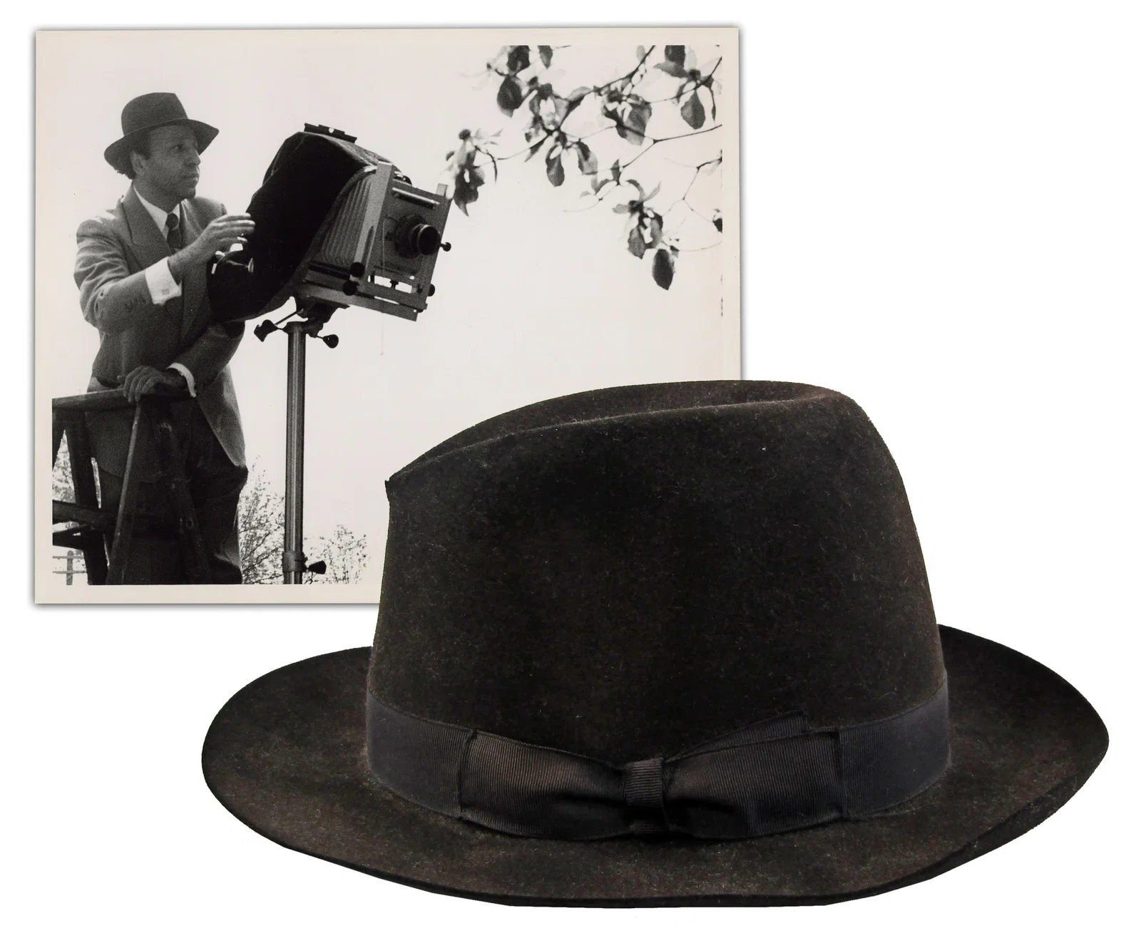 Yousuf Karsh's Personally Worn Well-Loved Italian Luxury Hat, Ex. Karsh Estate