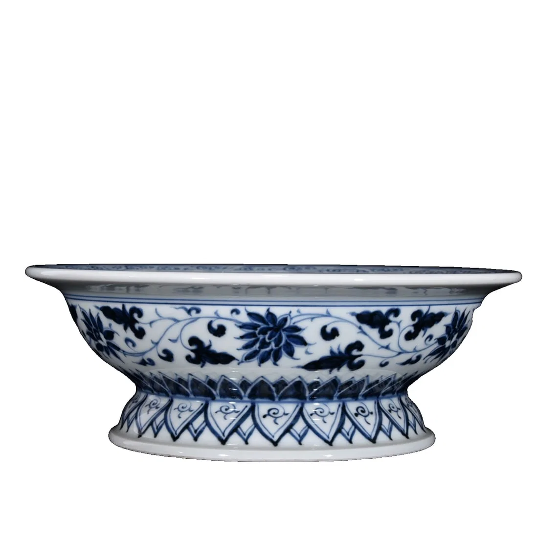 Yuan Dynasty Blue and White Dragon Fruit Plate