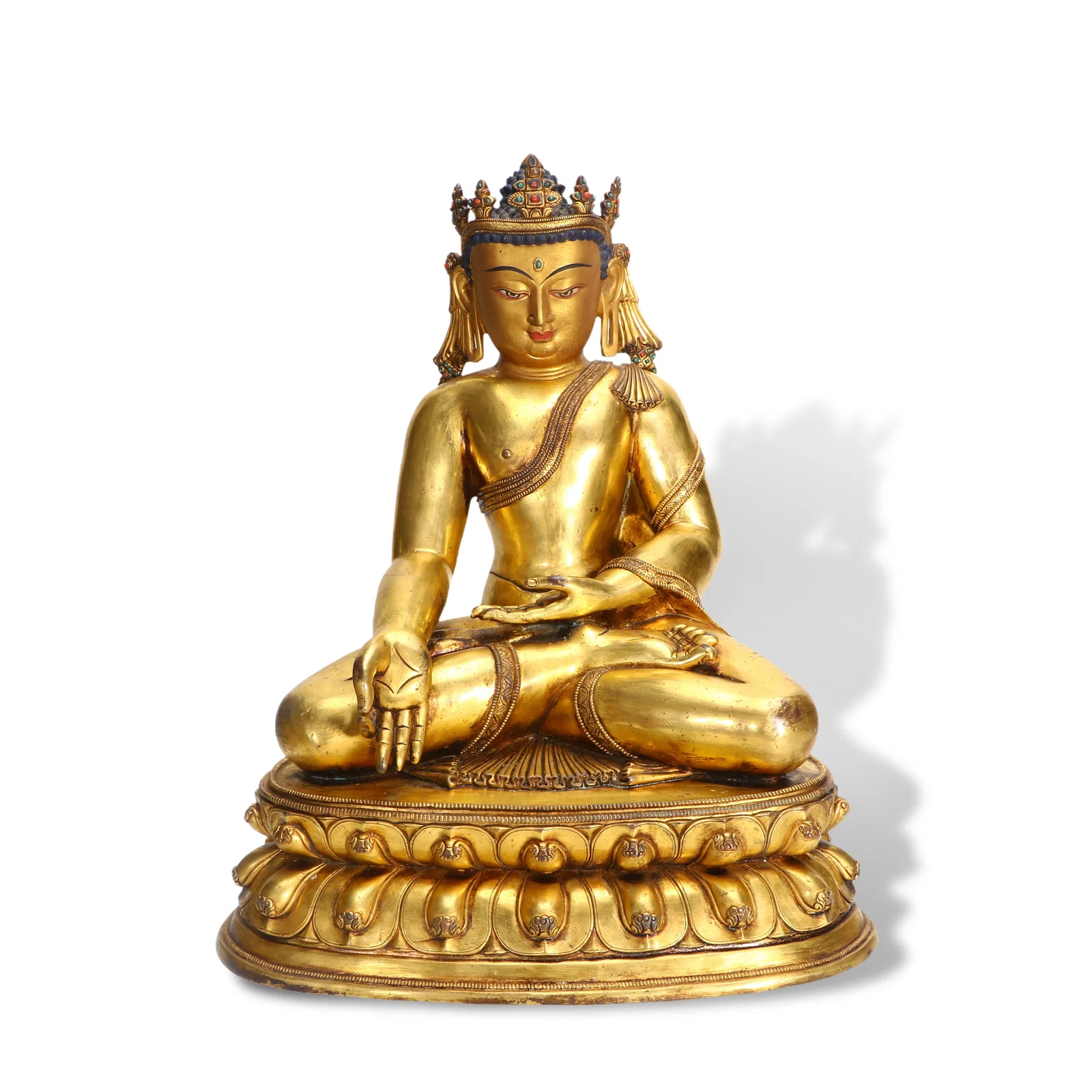 Yuan Dynasty Gilt-bronze Sakyamuni Buddha statue