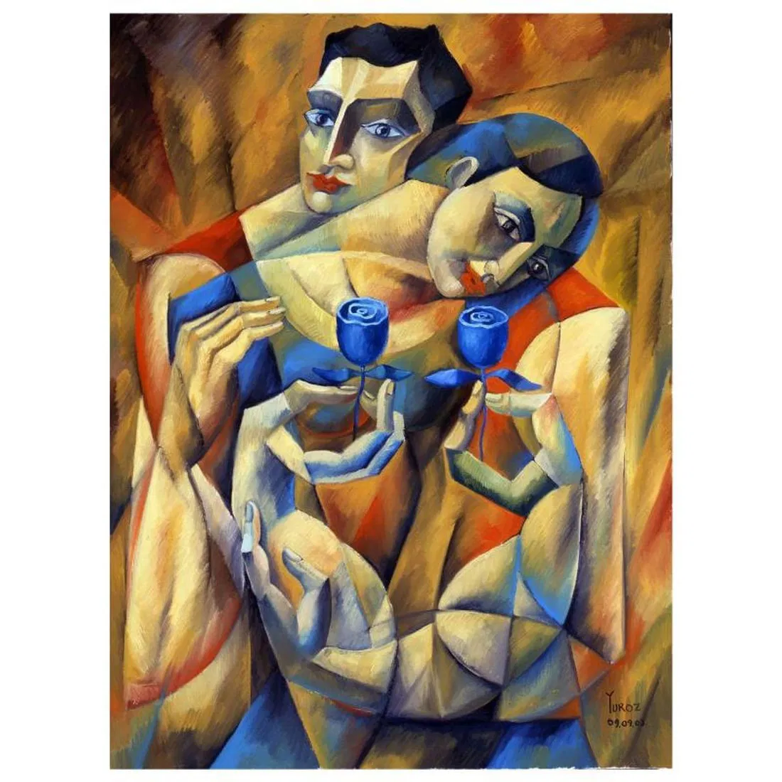 Yuroz, "The Preservation Of Love" Hand Signed Limited Edition Serigraph on Canvas with Certificate