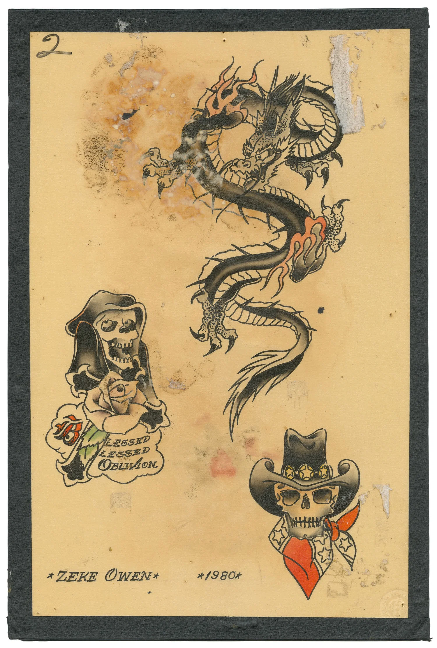 Zeke Owen Three Design Flash Sheet, 1980