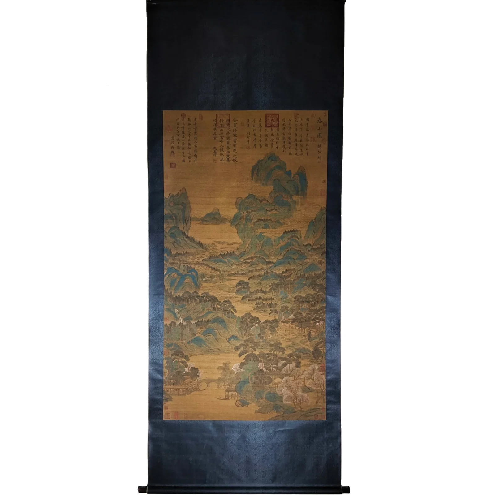 Zhao Boju - Silk Scroll Painting - Spring Mountain Scene