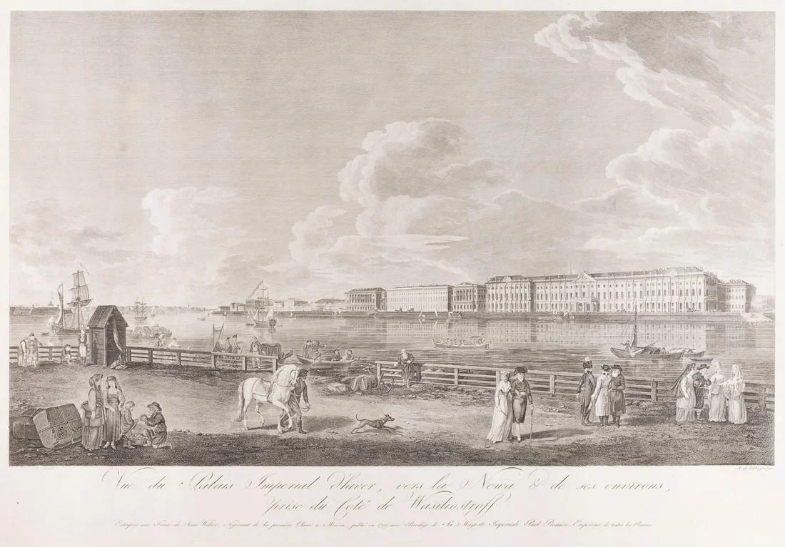 | ZWEI NEWA-ANSICHTEN: MARMORPALAST SOWIE WINTERPALAST