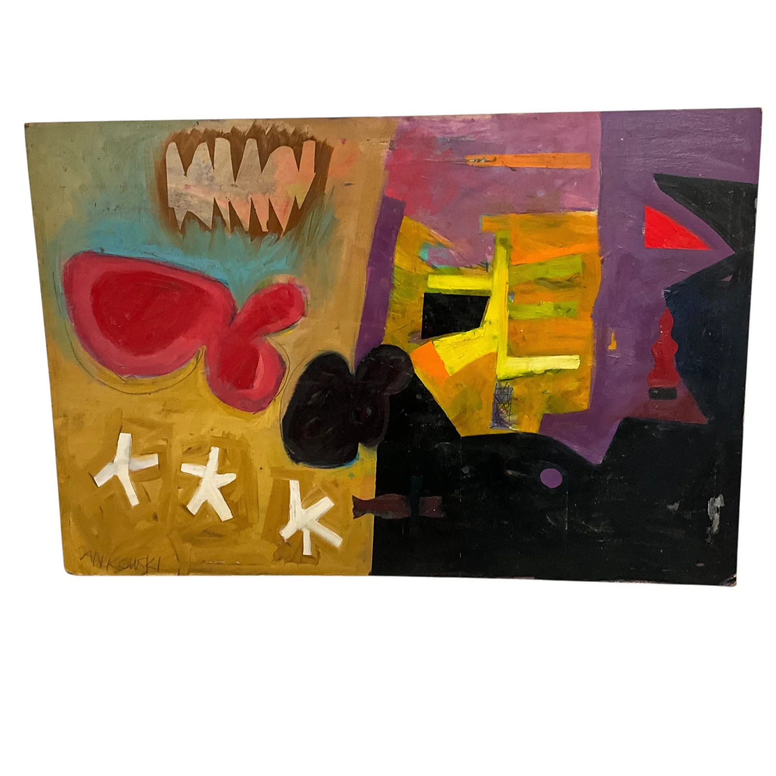 Zygmund Jankowski (American, 1925-2009), Untitled Abstract, Acrylic on Board. South Bend, IN